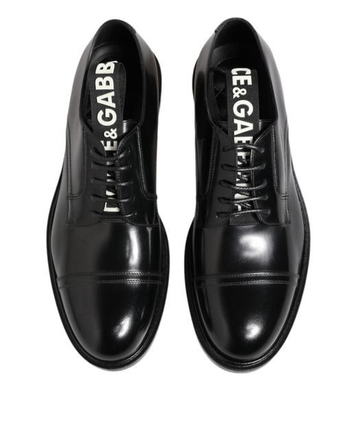 Dolce & Gabbana Black Leather Dress Lace Up Men Formal Shoes for men