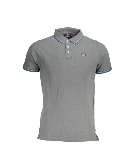 Norway 1963 Gray Cotton Polo Shirt for men
