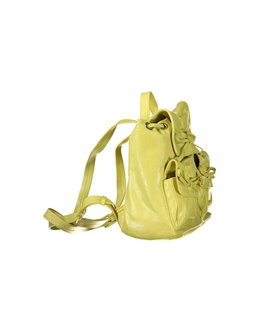 Desigual Yellow Giallo Polyurethane Backpack