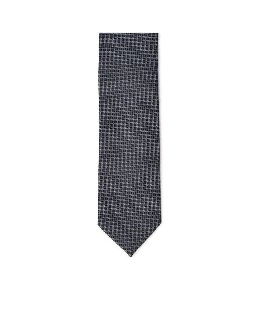 Jil Sander Blue Gray Silk Tie for men
