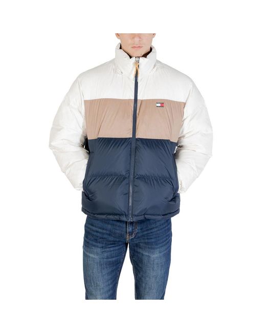 Tommy Hilfiger Blue Cream Recycled Polyester Bomber for men