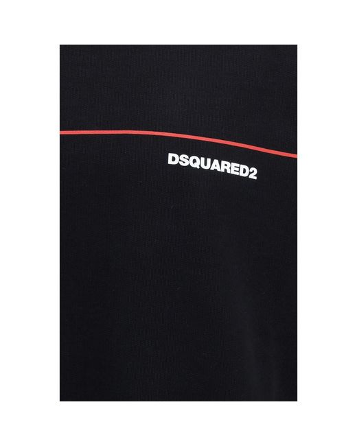 DSquared² Blue Black Cotton Sweatshirt for men