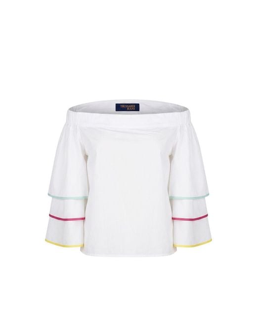 Trussardi White Cotton Shirt