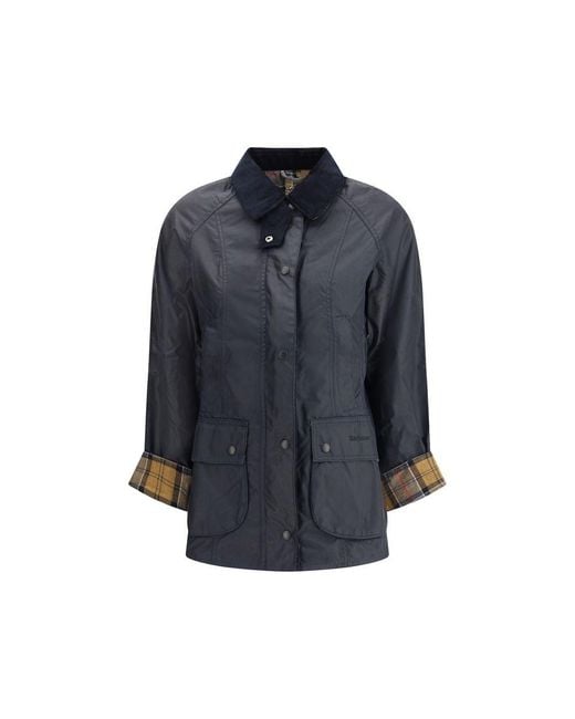 Barbour Blue Breadnell Waxed Jacket