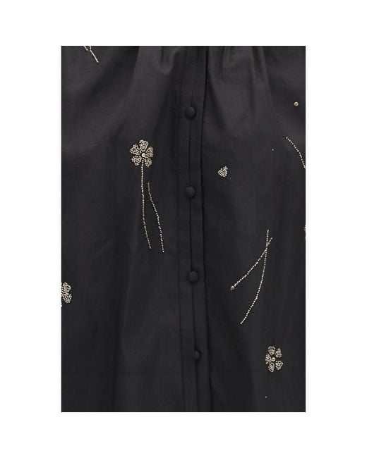 Forte_forte Black Cotton Pattern Shirt