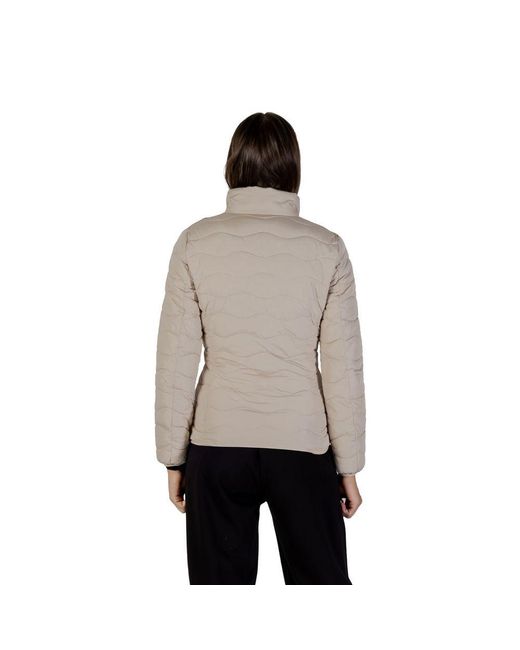 EA7 Gray Beige Polyester Bomber