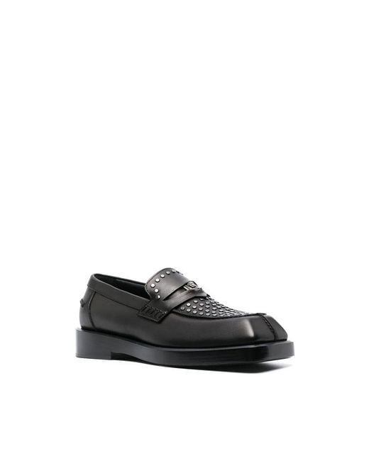 Versace Black Leather Slip for men