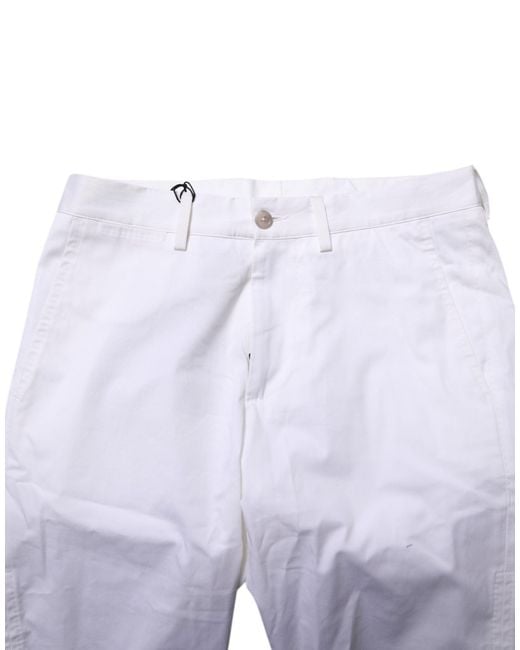 Dolce & Gabbana Blue Cotton Chino Regular Fit Shorts for men