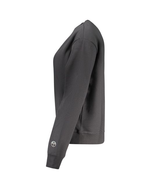North Sails Gray Black Cotton Sweatshirt