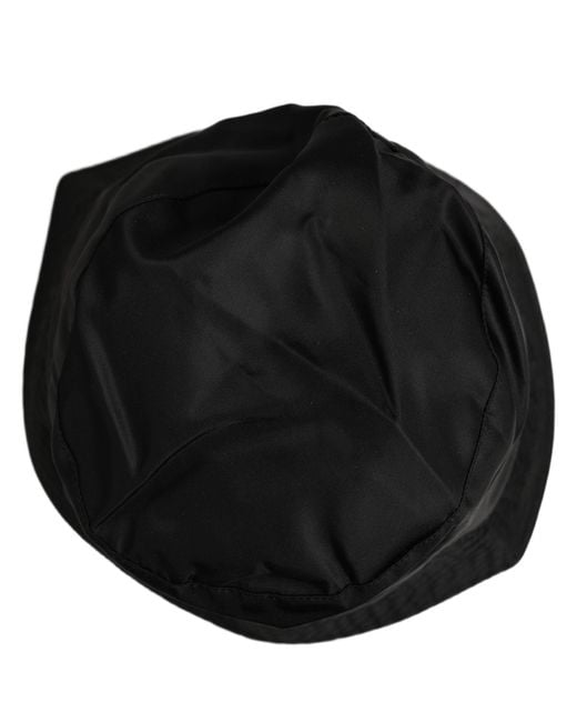 Dolce & Gabbana Men Black Nylon Wide Brim Bucket Capello Hat for men
