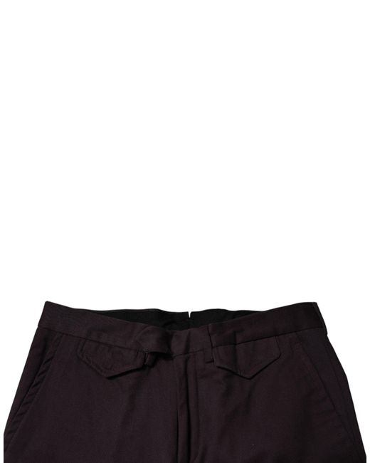 Bencivenga Black Brown Pure Cotton Slim Fit Men Dress Pants for men