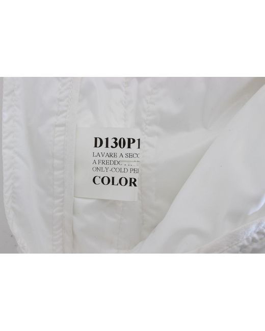 Ermanno Scervino White Nylon Padded Slim Fit Cargo Pants