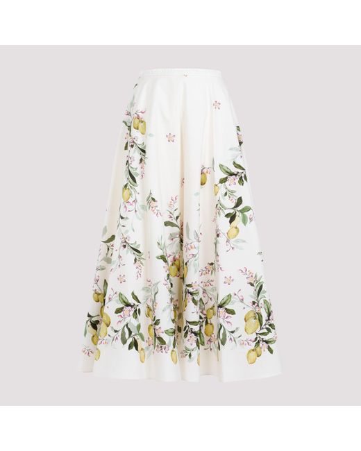Giambattista Valli White Ivory Midi Skirt
