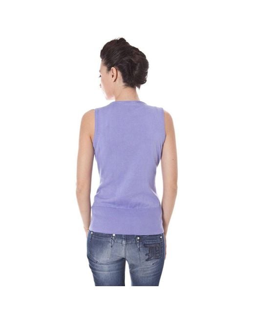 Datch Purple Viola Cotton Vest for men