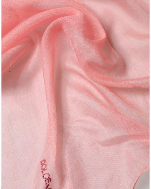 Dolce & Gabbana Pink Light Cashmere Neck Wrap Shawl Scarf for men