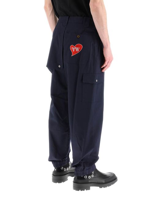 Vivienne Westwood Blue Cotton Combat Pants for men