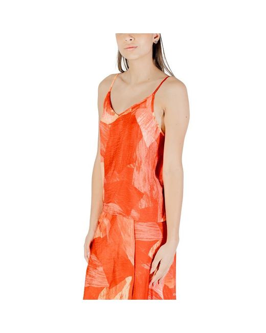 VILA CLOTHES Orange Polyamide Top