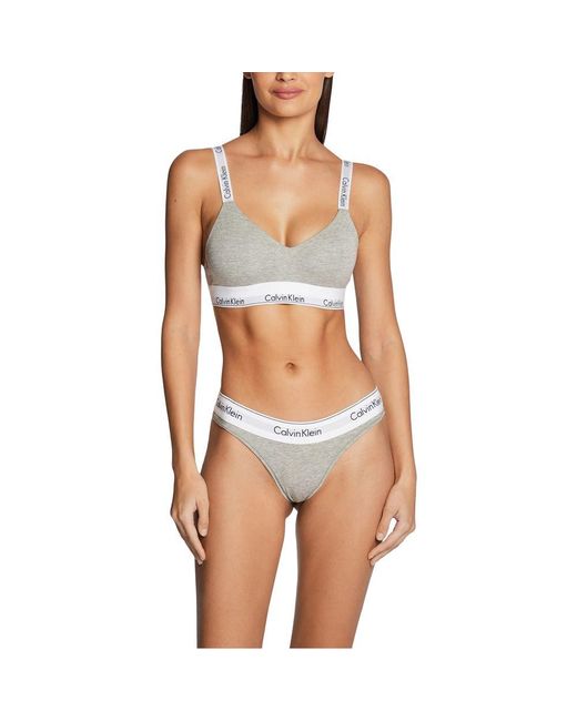 Calvin Klein Multicolor Gray Cotton Pantie