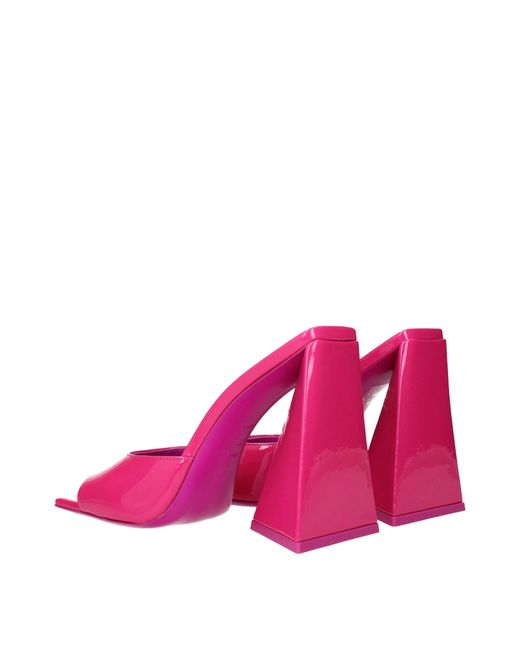 The Attico Pink Leather Sandal