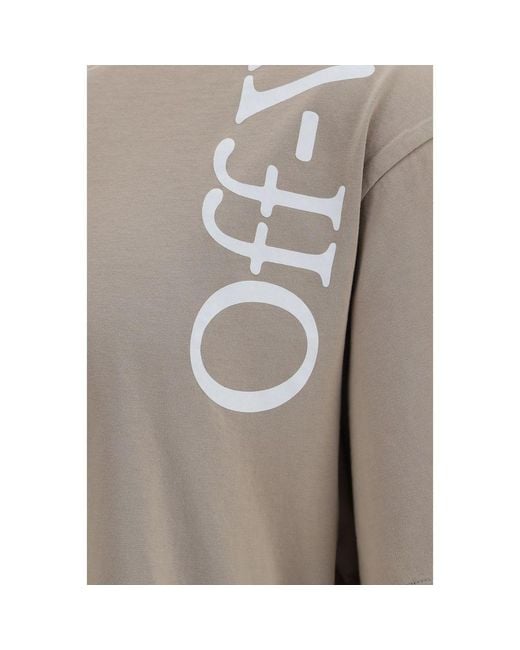 Off-White c/o Virgil Abloh Gray Beige Cotton T-shirt - L for men
