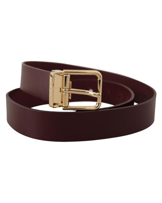 Dolce & Gabbana Black Elegant Leather Belt With Buckle for men