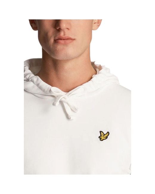 Lyle & Scott Gray White Cotton Hoodie for men