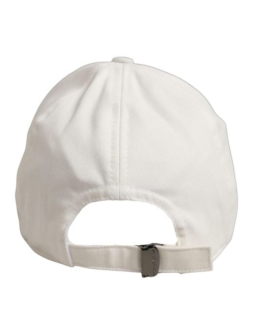Dolce & Gabbana Multicolor Men White Cotton Baseball Capello 6 Panels Hat for men