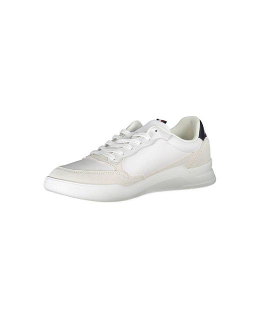 Tommy Hilfiger White Leather Men Sneaker for men