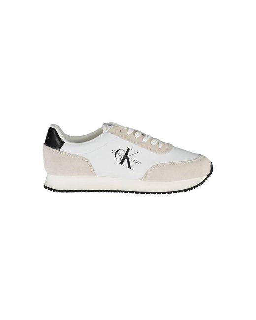 Calvin Klein White Sophisticated Sneakers With Contrast Details for men