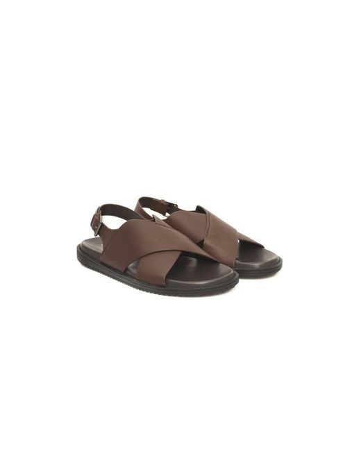Cerruti 1881 Brown Cowhide Men Sandal for men