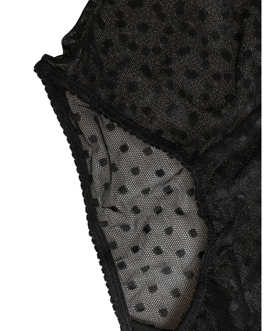 Dolce & Gabbana Black Logo Girdle High Waist Panty Underwear
