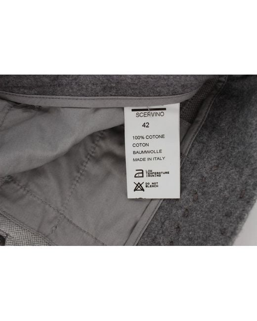 Ermanno Scervino Gray Chic Casual Cotton Pants