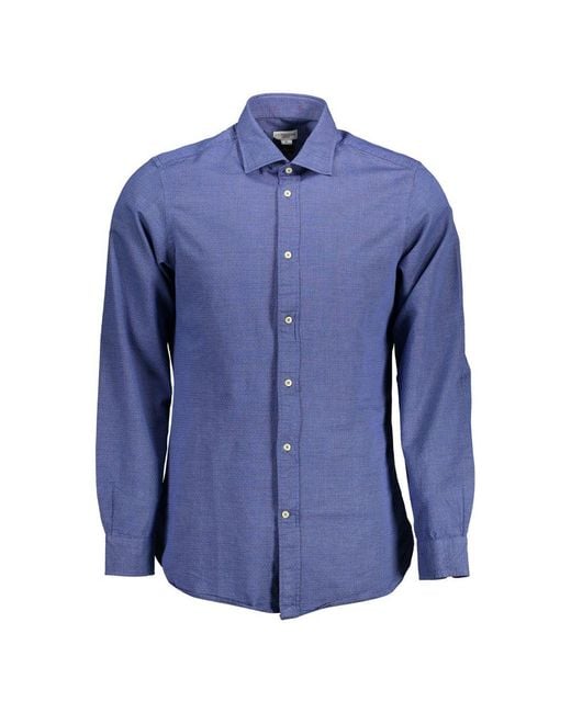 U.S. POLO ASSN. Blue Cotton Men Shirt for men