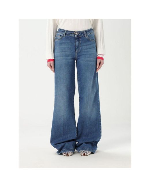Liu Jo Blue Cotton Flared Jeans