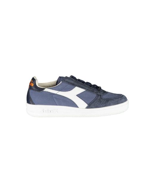 Diadora Blue Chic Contrast Lace-Up Sneakers