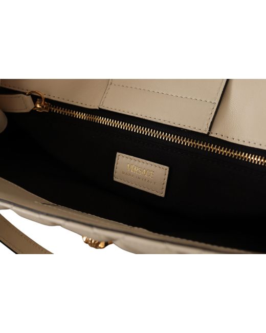 Versace Metallic Nappa Leather Medusa Large Tote Bag