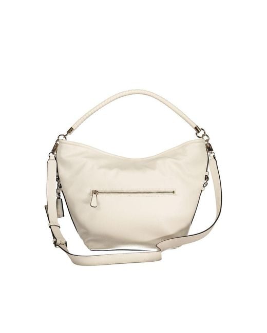 Guess White Black Polyurethane Handbag