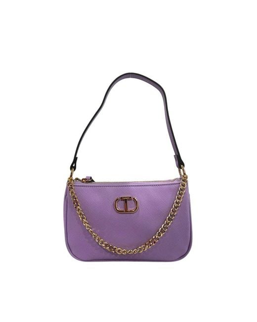 Twinset Purple Pu Shoulder Bag