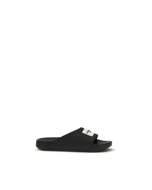 Givenchy Black Rubber Sandals