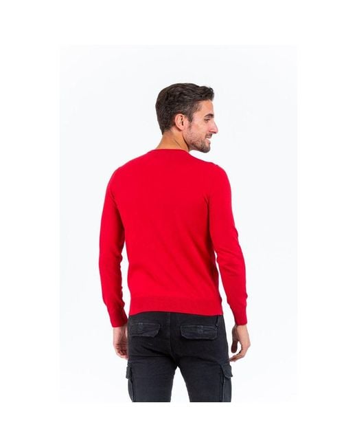 Gas Red Gray Cotton Sweatshirt for men