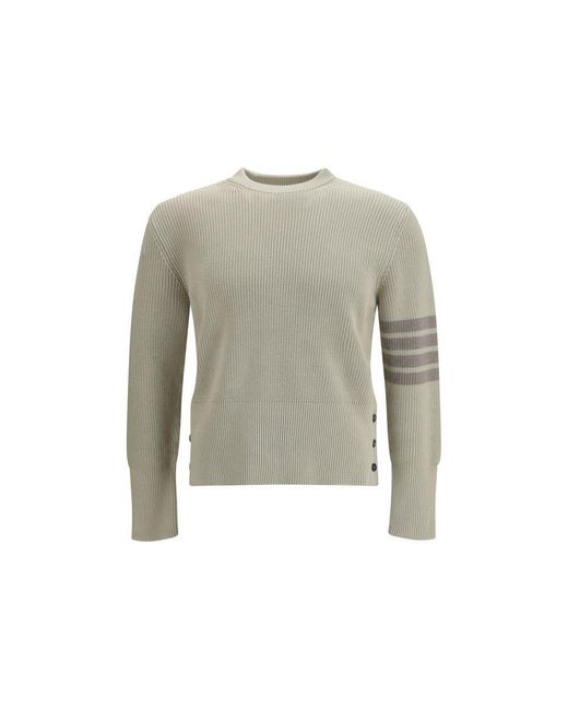 Thom Browne Gray Beige Cotton Sweatshirt for men