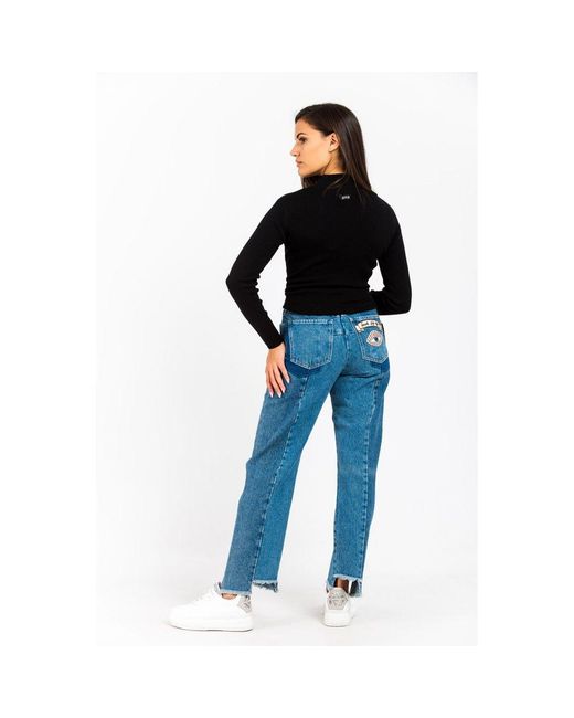 Gas Blue Cotton Straight