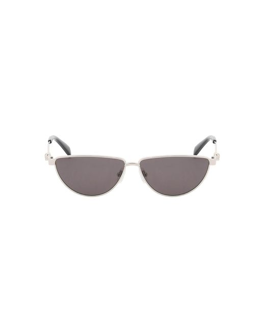 Alexander McQueen Metallic "Skull Detail Sunglasses With Sun Protection
