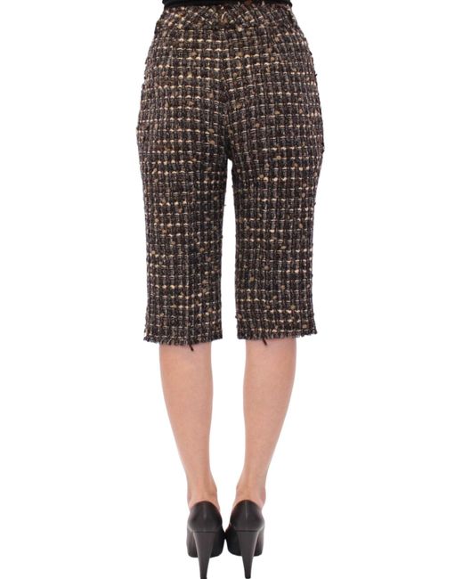 Dolce & Gabbana Black Wool Shorts Pants