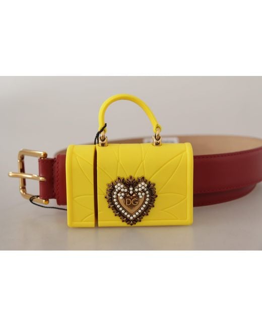 Dolce & Gabbana Black Elegant Leather Engraved Buckle Belt