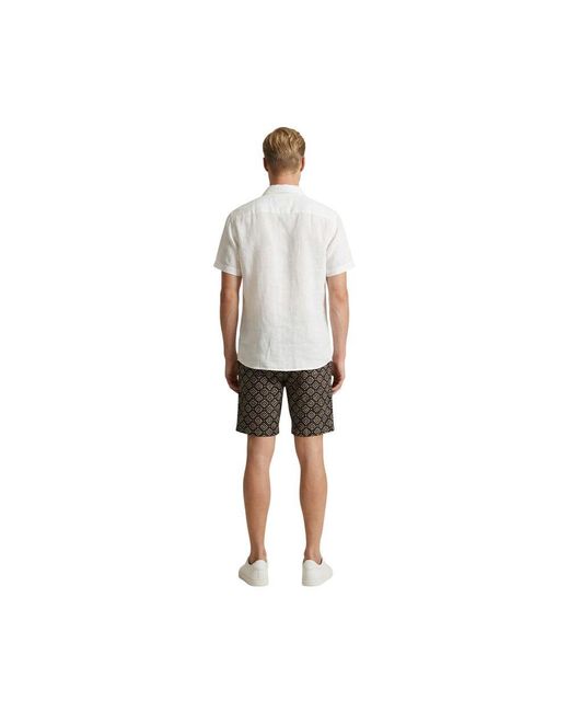 Gianni Lupo Black Cotton Bermuda Shorts for men