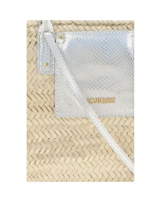 Jacquemus Multicolor Beige Raffia Handbag