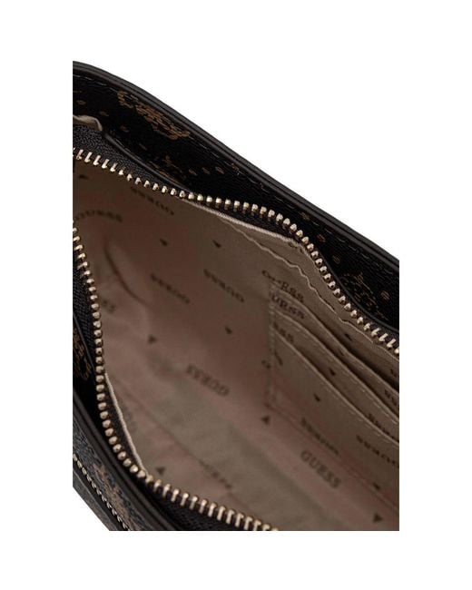 Guess Black Brown Polyethylene Handbag
