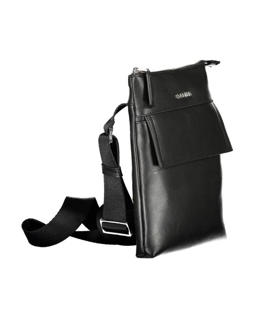 Calvin Klein Black Polyester Shoulder Bag for men