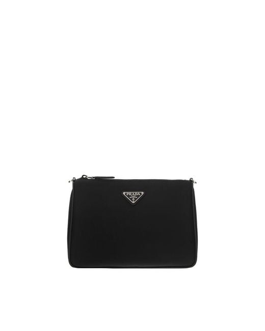 Prada Black Recycled Polyamide Shoulder Bag for men